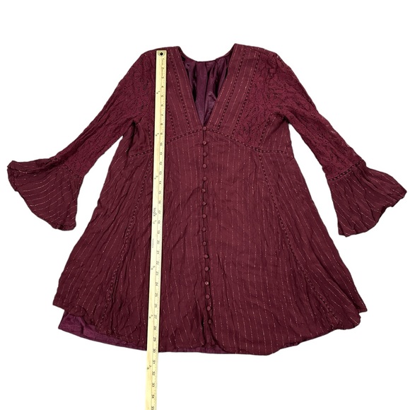 Altar’d State Long Sleeve Tunic Dress w/ lace detailing - Picture 11 of 12